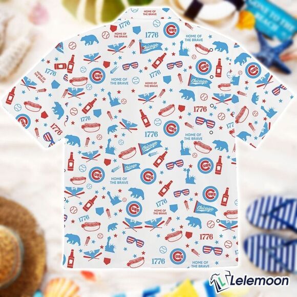2024 Chicago Cubs 4th of July Hawaiian Shirt XXL SGA - Picture 2 of 8